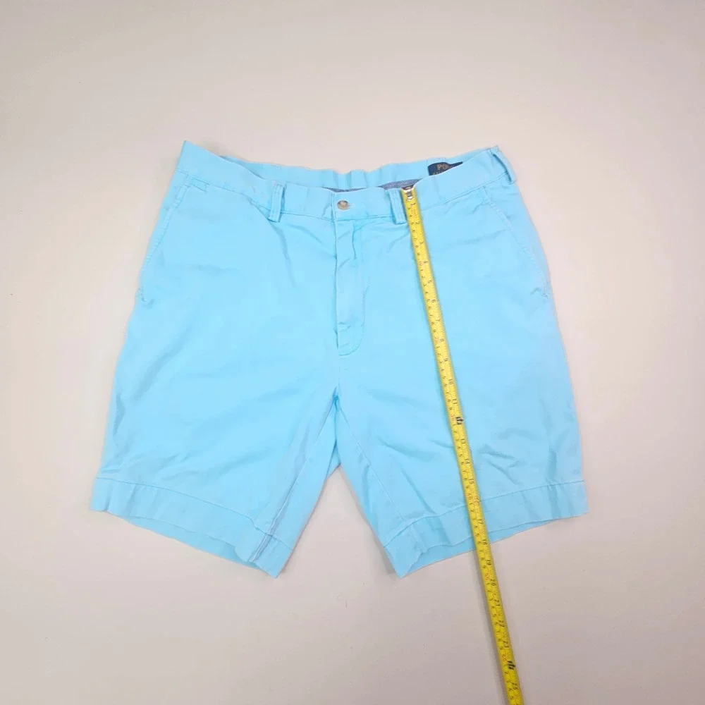 Polo Ralph Lauren Shorts Mens 36 Light Blue Classic Fit 9 Inch Cotton Twill